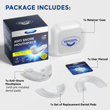 Anti Snore Mouthpiece – Adjustable Intraoral Device Designed to Help Reduce Snoring for Adults (18+) with Retainer Case (Clear)